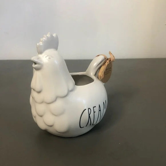 New 2025 Release Rae Dunn “CREAM” Farmline Rooster Creamer NWT - Picture 2 of 4